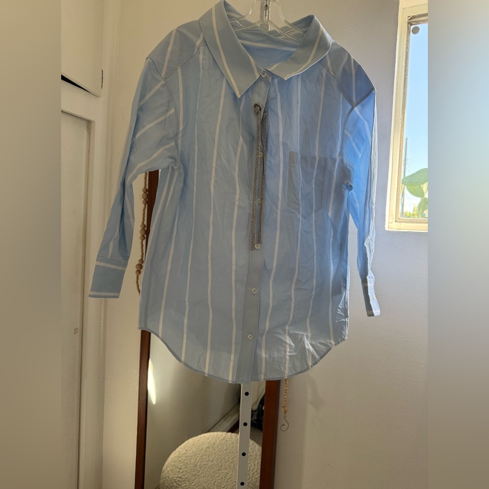 AUTHENTIC Alexander wang shirt with diamond halter neck detail FIRM PRICE - Picture 13 of 15